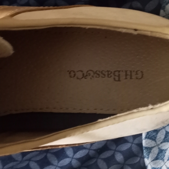 Men's Size 9 1/2 GH Bass & Co Beige Leather Oxfords - Picture 8 of 10